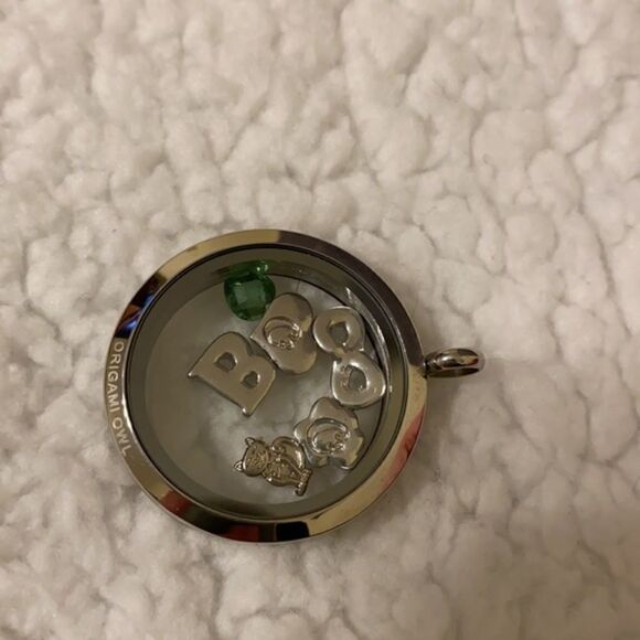 Origami Owl lock with charms paw infinity sister - Picture 4 of 8
